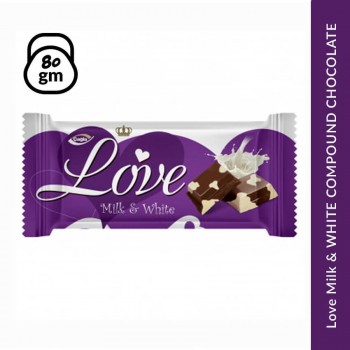 Love Milk & WHITE COMPOUND CHOCOLATE - 80gm